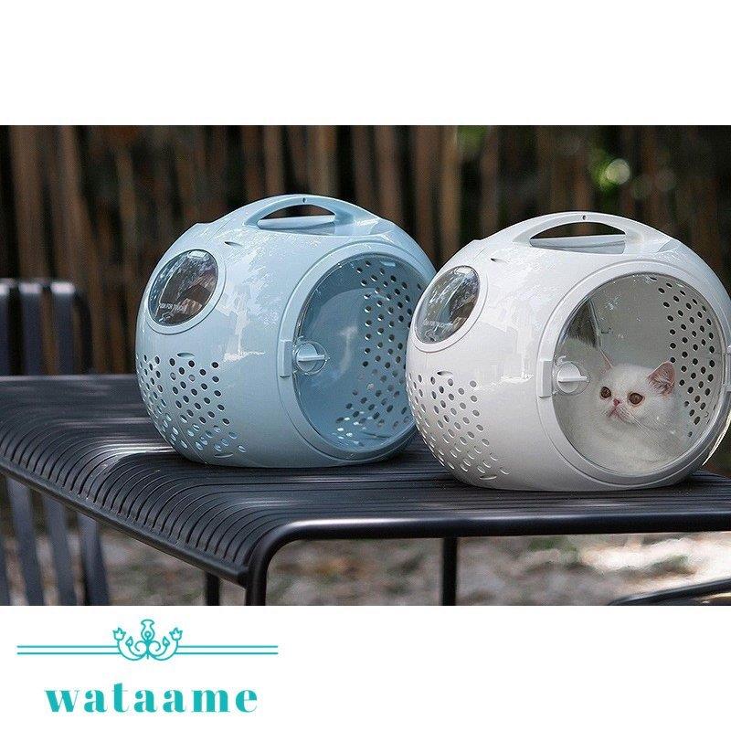 【新商品】 ペット キャリー ケース 犬 キャリーケース 猫 キャリーバッグ ケージ ケース 持ち運び 透明 ラウンド ドーム型 ホワイト ブルー お祝い プレゼント /[abh11] 【2227144264】(11500円)