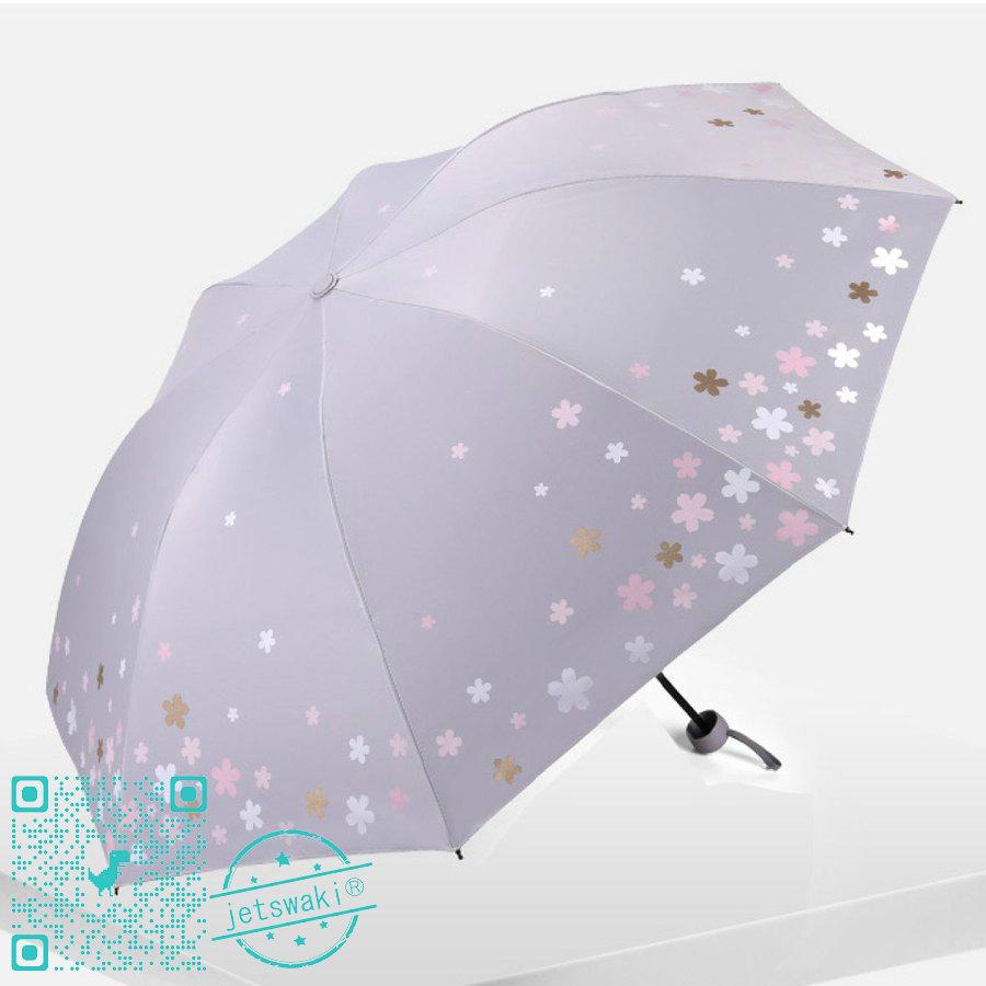 日傘 折りたたみ傘 レディース 折り畳み傘 晴雨兼用 かわいい おしゃれ 花 桜 Uvカット 紫外線防止 Upf50 上品な