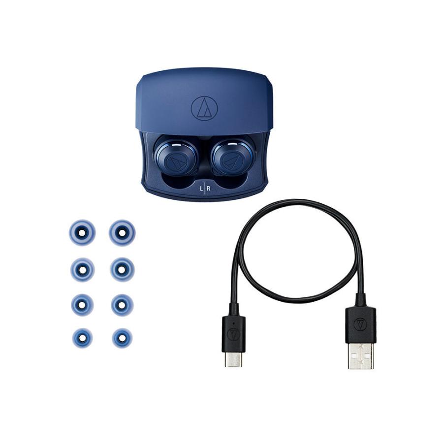 audio-technica SOLID BASS ATH-CKS50TW BL ワイヤレスイヤホン 重低音 
