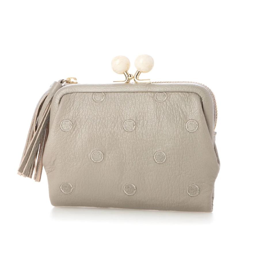 ペルケ perche アクリル玉がま口2つ折り財布 08-06-03560-GYDOT : 08 