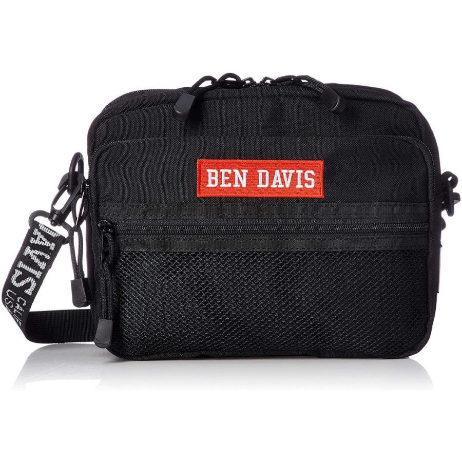 ベンディビス BEN DAVIS  BOXロゴテープ横型ショルダーバッグ ブラック/レッド BDW9268｜jeunegens
