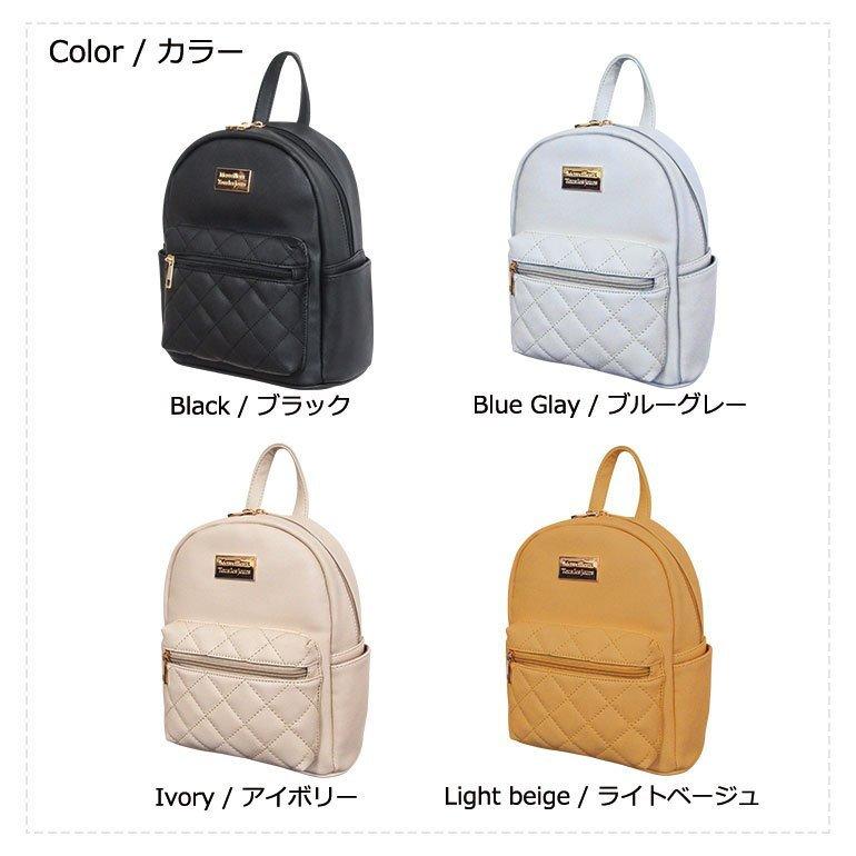 ミニ リュック キルトコンビ デイパック バッグ 合皮 A5 500ml ペットボトル 通学 通勤 お出掛け お買い物 お弁当 ランチ レディース ロゴ 角シボ Bw1365 Bw1365 ジューヌジャン 通販 Yahoo ショッピング