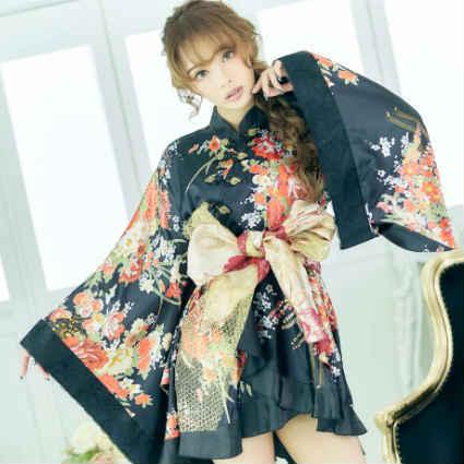 着物 ドレス 浴衣 大人 ミニ よさこい 衣装 着物ドレス Jewel ジュエル 和柄 フリル 花魁ドレス ドレスショップjewel 通販 Yahoo ショッピング