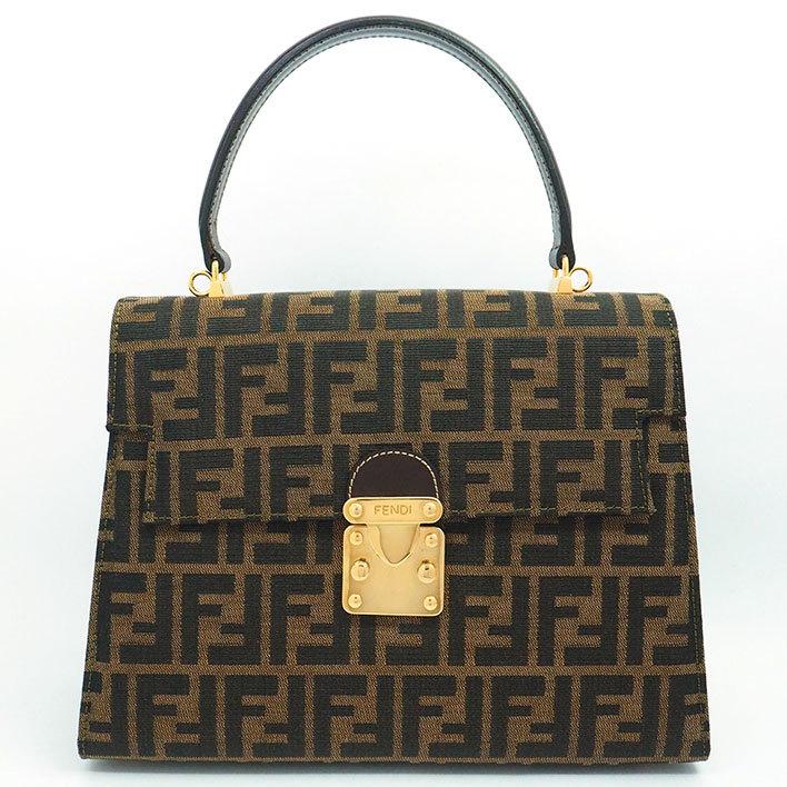 FENDI 【返品OK】【美品】フェンディ 2WAY ショルダーバッグ ズッカ 