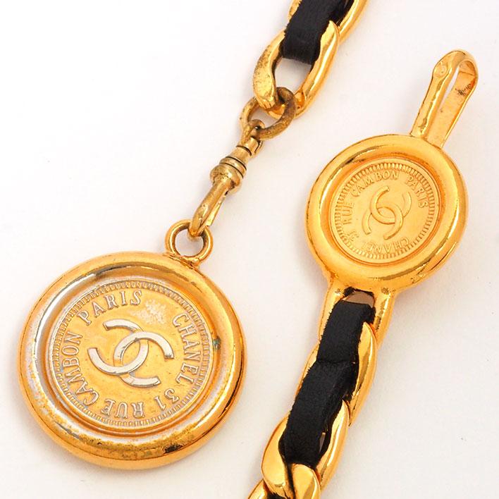 CHANEL 【返品OK】シャネル チェーンベルト コインモチーフ CHANEL 【返品OK】シャネル チェーンベルト コインモチーフ