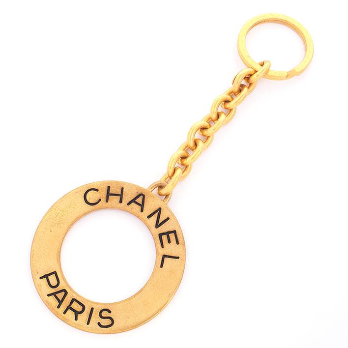 CHANEL 【返品OK】【美品】シャネル サークル ロゴ バッグチャーム 