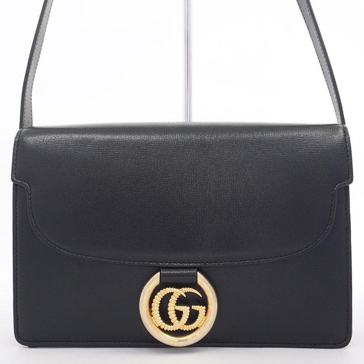 GUCCI 【返品OK】【美品】グッチ GG クロスボディバッグ ゴールド金具  