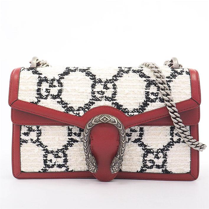 GUCCI 【返品OK】【美品】グッチ チェーンショルダー シルバー金具  
