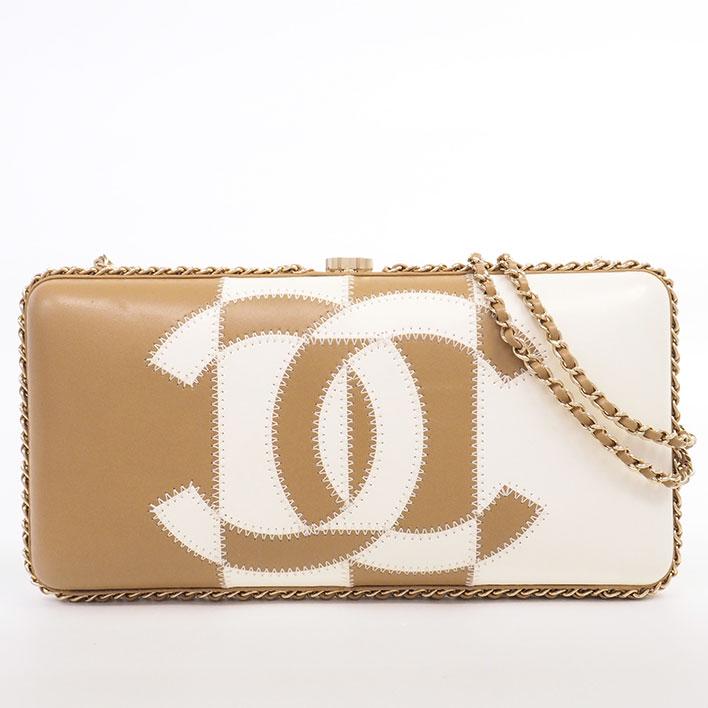 CHANEL 【返品OK】【美品】シャネル バイカラー チェーンショルダー 