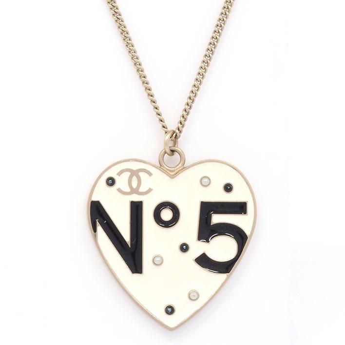 CHANEL 【返品OK】シャネル No.5 ハート ココマーク CC ペンダント 