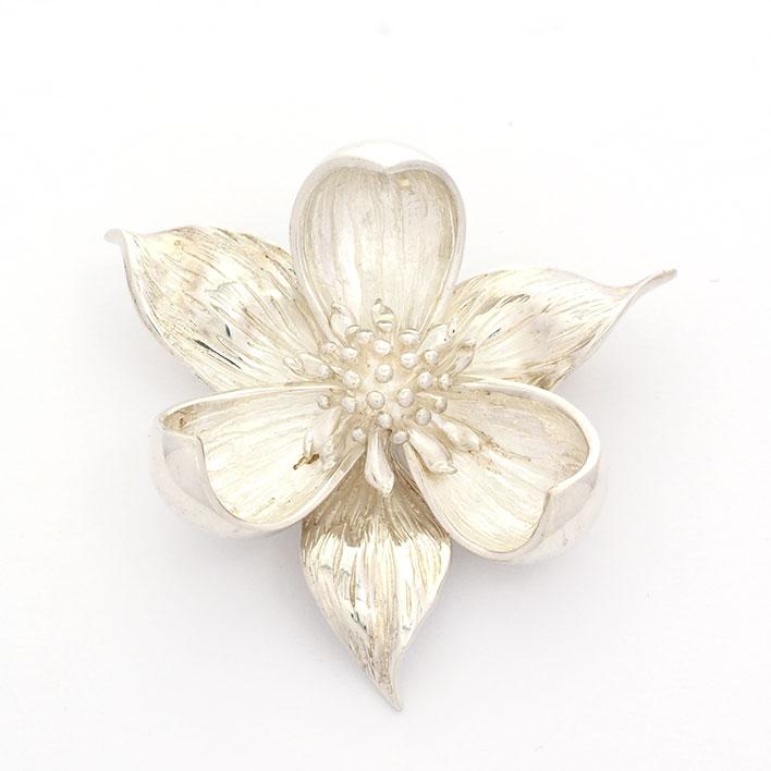 美品 ティファニー ブローチ コサージュ フラワー シルバー 925 TIFFANY&Co.（ティファニー） 【返品OK】【美品】ティファニー