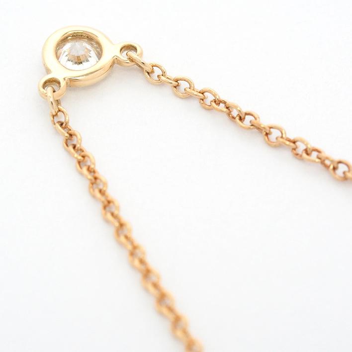 【未使用級】ティファニー エルサ・ペレッティ ダイヤモンド バイザヤード 18金 ティファニー ペンダントネックレス K18YG ダイヤ0.12ct エルサ