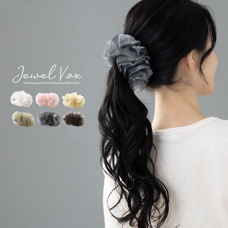 Jewel VOX バナナクリップ ヘアクリップ オーガンジー シースルー