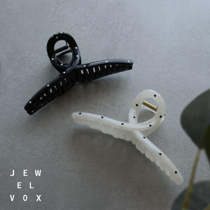 Jewel VOX ヘアクリップ ヘアアクセサリー ドット 水玉 ブラック