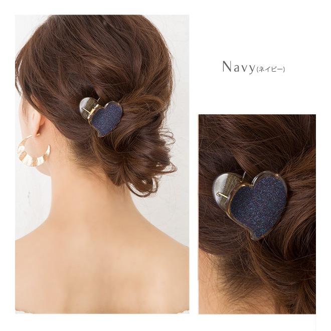 Jewel VOX ヘアクリップ クリップ ヘアアクセ ハート ラメ グリッター