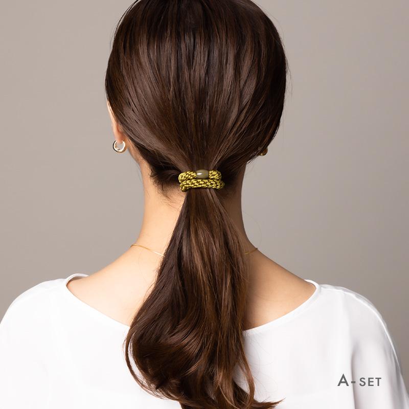 ヘアゴム ヘアアクセ おしゃれ ブランド 4色セット 跡がつかない 髪ゴム 簡単 30代 40代 50代 ヘアアクセサリー まとめ髪 ロープ風 :b-mkk-9816:Jewel Vox ジュエルボックス 通販 激安 4色セット ヘアゴム 髪飾り 髪留め ヘアアクセサリー