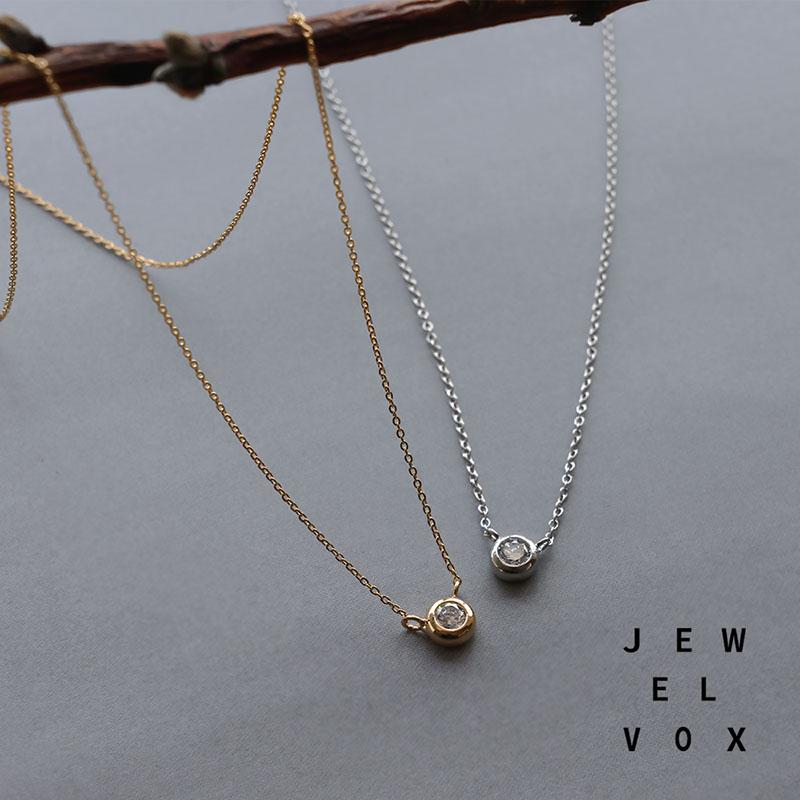 アクセサリー Vintage Silver Gold Fill Necklace 925 Jewel VOX ネックレス ニッケルフリー 金属アレルギー キュービック