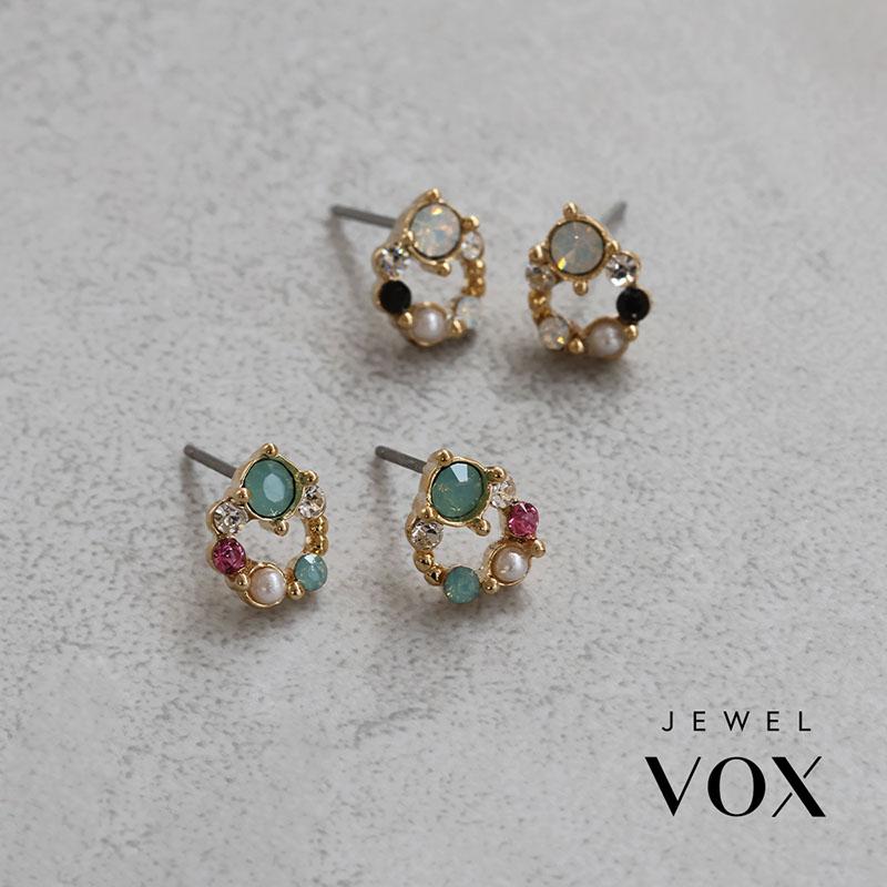 Jewel VOX ピアス レディース スワロフスキークリスタル チタン製