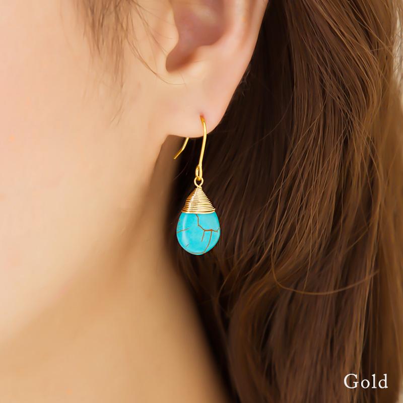 お客ページ⭐ピアス　ターコイズネックレス Jewel VOX ピアス レディース アクセ 天然石ターコイズ