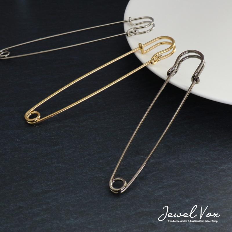 Jewel VOX キルトピン ロング 安全ピン シンプル カブトピン ストール