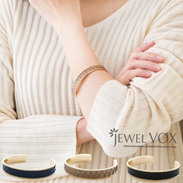 バングル ブレスレット ブレス アクセサリー ヘビ革 パイソン 大人カラー 重ね着け レディース 女性 革 レザー D Hie Mkb 7301 Jewel Vox ジュエルボックス 通販 Yahoo ショッピング