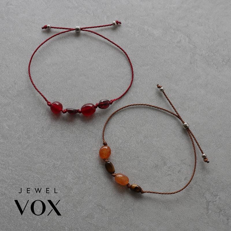 Jewel VOX ブレスレット 金属アレルギー レディース 天然石 レッド