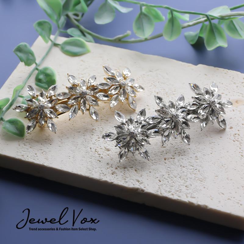 Jewel VOX バレッタ ヘアアクセサリー 髪留め ビジュー フラワー Jewel VOX バレッタ ヘアアクセサリー 髪留め ビジュー フラワー