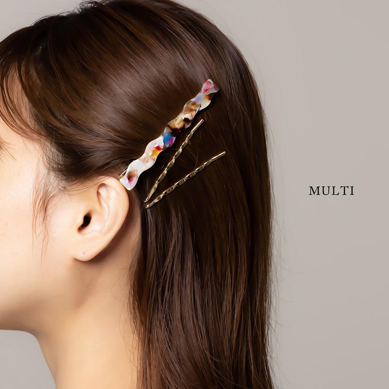 Jewel VOX ヘアクリップ ヘアピン セット 3点 アセテート素材 Jewel VOX ヘアクリップ ヘアピン セット 3点 アセテート素材