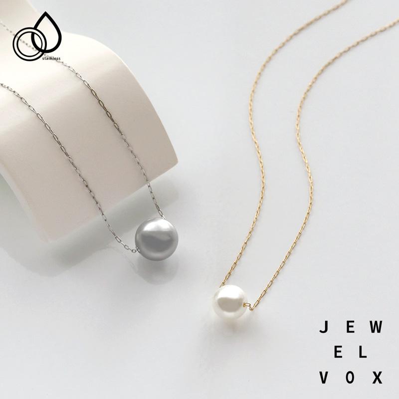 Jewel VOX ネックレス 一粒パール レディース 金属アレルギー対応