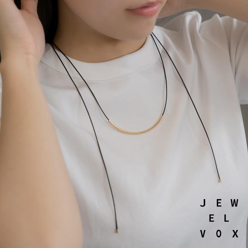 Jewel VOX ネックレス チョーカー レディース ゴールド 黒 ブラック