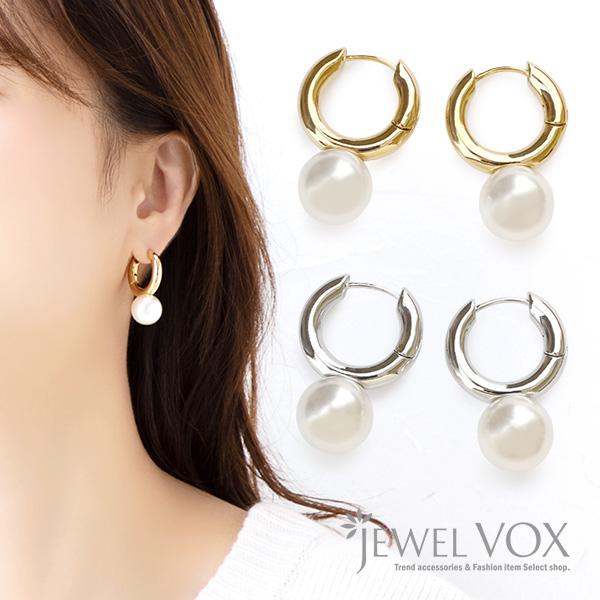 Jewel VOX ピアス キャッチレス ワンタッチ式 金属アレルギー対応 18K
