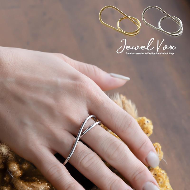 リング 指輪 レディース 金属アレルギー対応 30代 40代 50代 ニッケルフリー 15号 大ぶり デイリー 可愛い おしゃれ 大人 ブランド ダブルフィンガー 全国どこでも送料無料