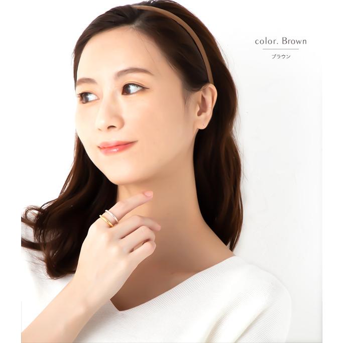 Jewel VOX カチューシャ 仕事 ヘアバンド レザー 合皮 細 華奢