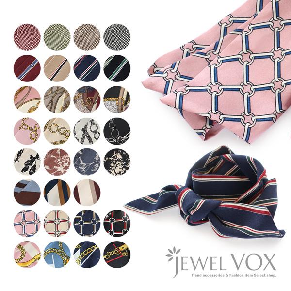 スカーフ レディース 31種類から選べる バンダナ プリント 細 爆売り リボン ヘアアクセサリー レトロ サテン ブランド 40代 50代 30代 大人 シンプル