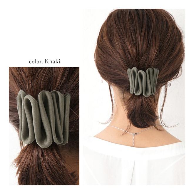 ポニーフック ヘアフック ヘアアクセ ドレープ ギャザー 無地 シンプル まとめ髪 ヘアアレンジ ポニーテール 30代 40代 50代 F Mkk 19 Jewel Vox ジュエルボックス 通販 Yahoo ショッピング