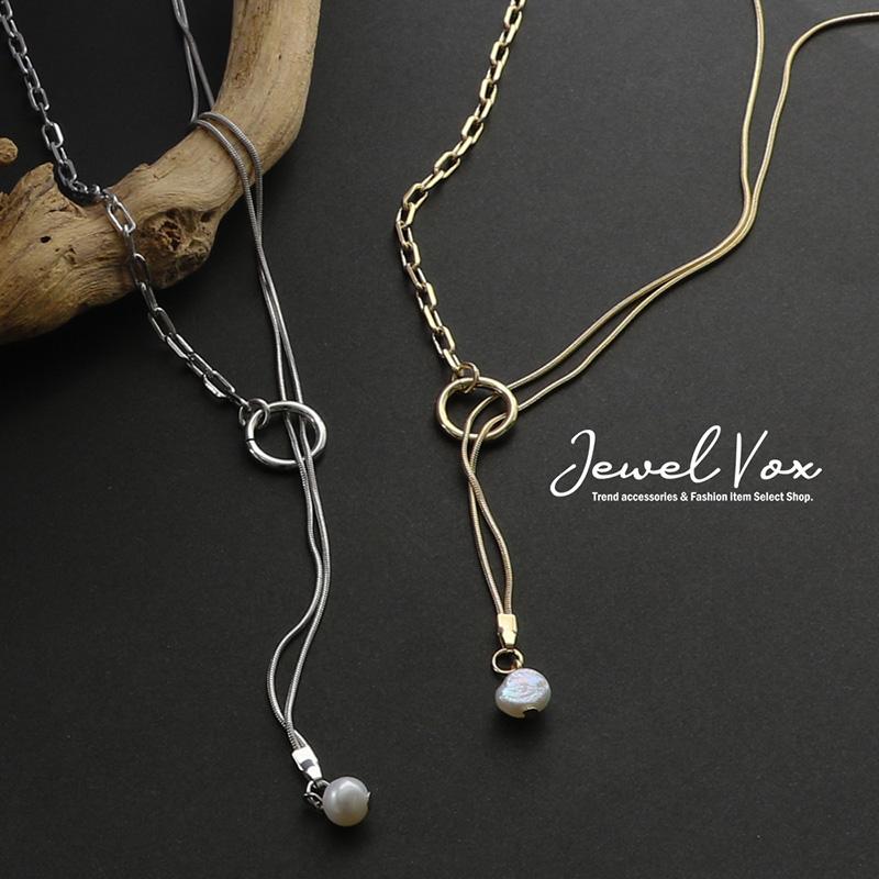 Jewel VOX ネックレス レディース 金属アレルギー対応 淡水 一粒 Jewel VOX ネックレス レディース 金属アレルギー対応 淡水 一粒