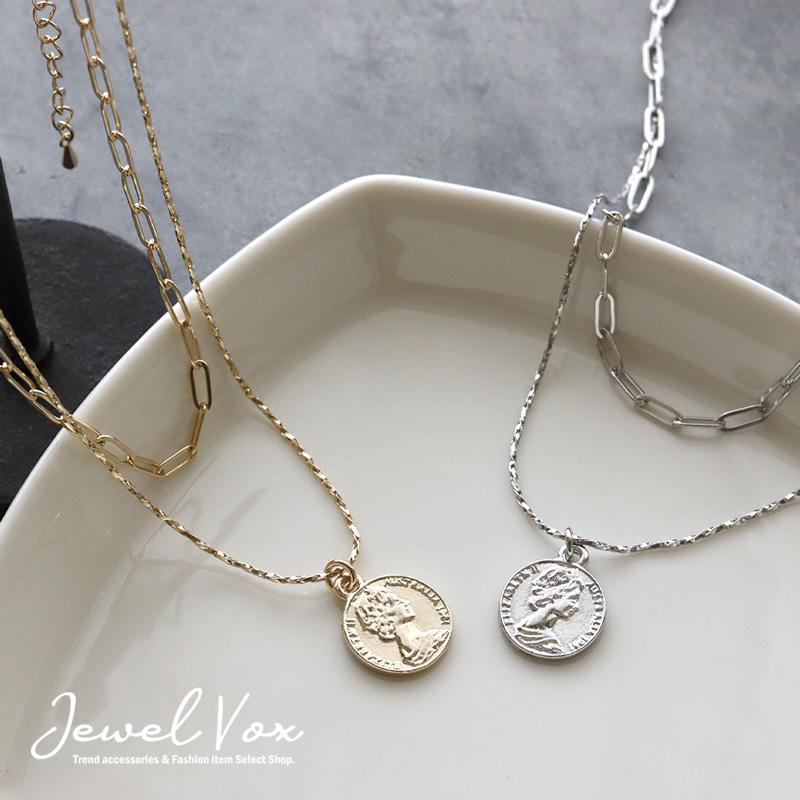 Jewel VOX ネックレス レディース 金属アレルギー対応 コイン Jewel VOX ネックレス レディース 金属アレルギー対応 コイン