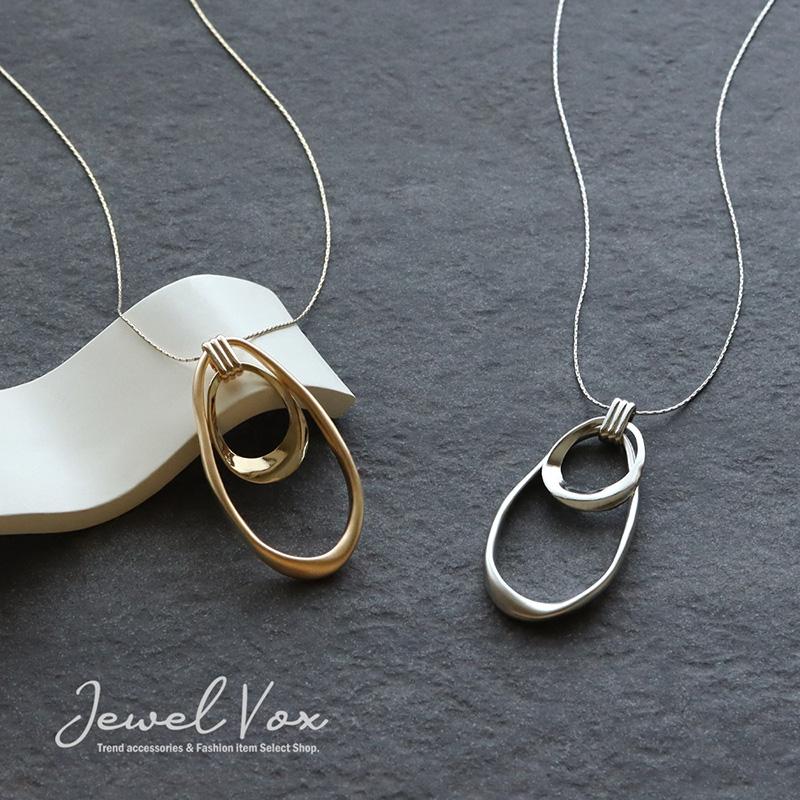 Jewel VOX ネックレス ロングネックレス レディース オーバル ドロップ