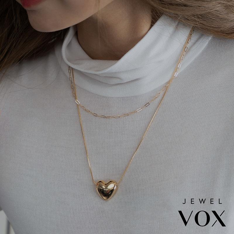 理芽 シルバーネックレス Jewel VOX ネックレス ニッケルフリー 金属アレルギー チェーン 2連