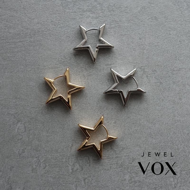 Jewel VOX ピアス レディース 金属アレルギー対応 星 スター フープ