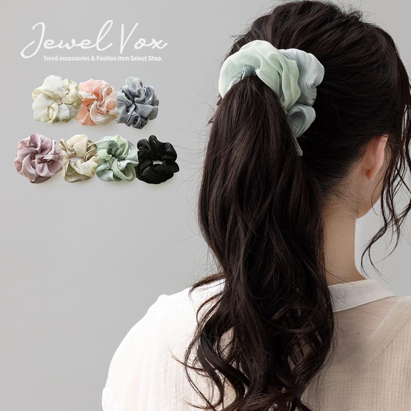 Jewel VOX シュシュ ヘアゴム 大きめ ヘアアクセサリー レディース