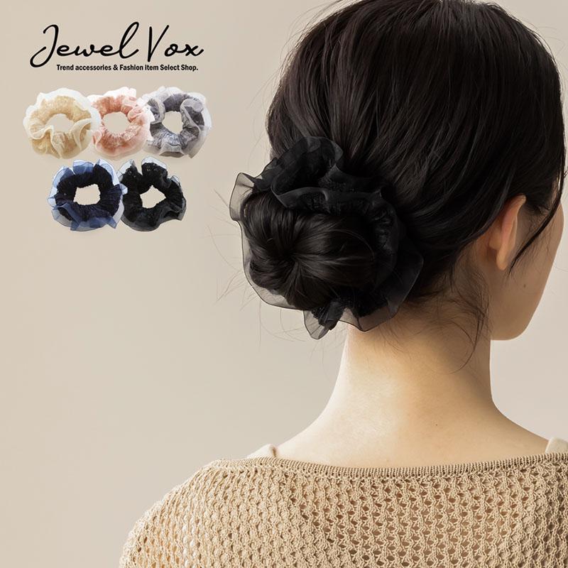 Jewel VOX シュシュ ヘアゴム ヘアアクセサリー レディース 光沢