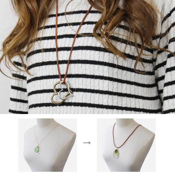 Jewel VOX ネックレス レディース アクセ 本革 3mm 幅 レザー コード
