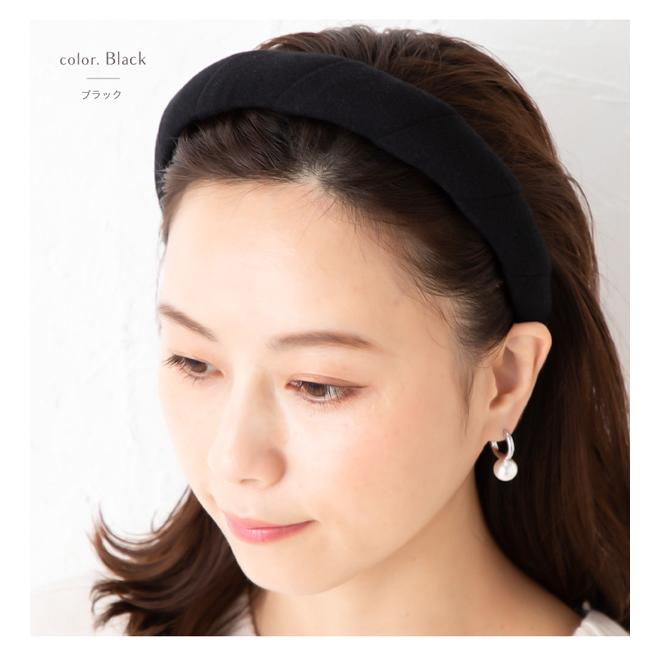 未使用 コンプレックスビズ ブラック 無地 カチューシャ ヘアバンド ヘアアクセ ソフトエレガントベルベット フレキシフィットヘアバンド