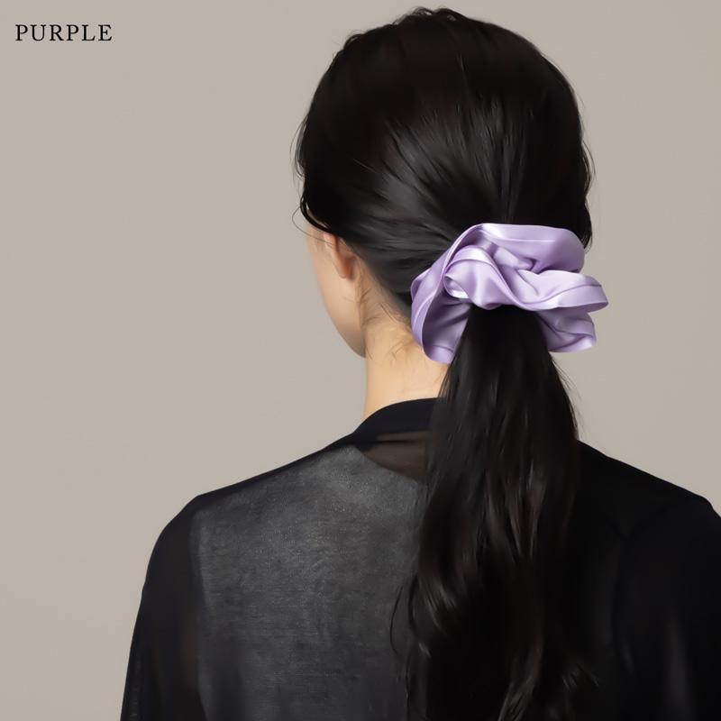 シュシュ  ヘアゴム  薄パープル/薄ピンク シュシュ ヘアゴム 薄パープル/薄ピンク