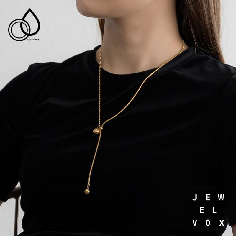 Jewel VOX ネックレス ロング レディース Y字ネックレス ステンレス製