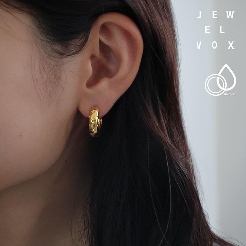 Jewel VOX ピアス レディース ステンレス製 金属アレルギー フープ 