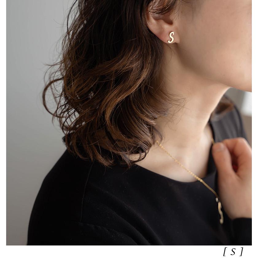Jewel VOX ネックレス レディース イニシャル ピアス セット Jewel VOX ネックレス レディース イニシャル ピアス セット