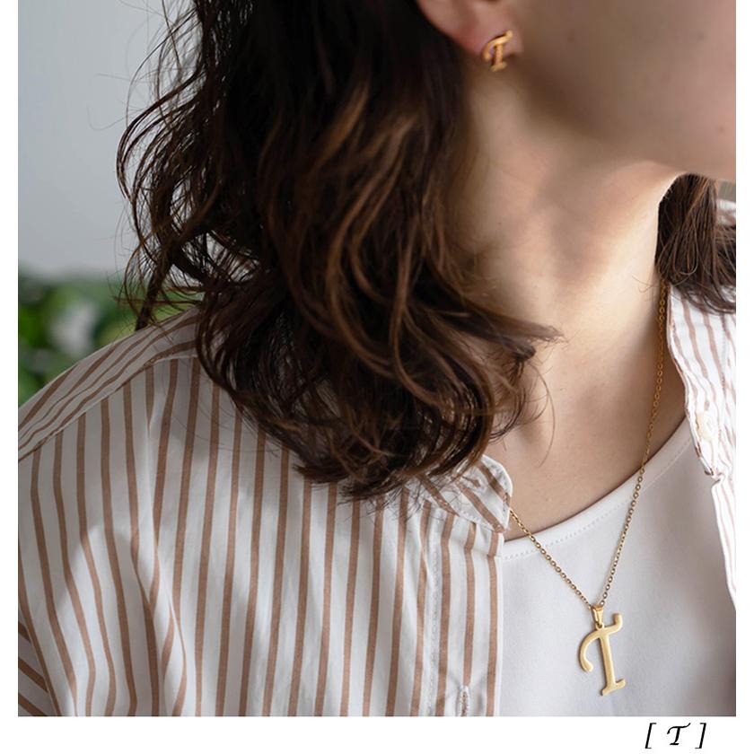 Jewel VOX ネックレス レディース イニシャル ピアス セット Jewel VOX ネックレス レディース イニシャル ピアス セット