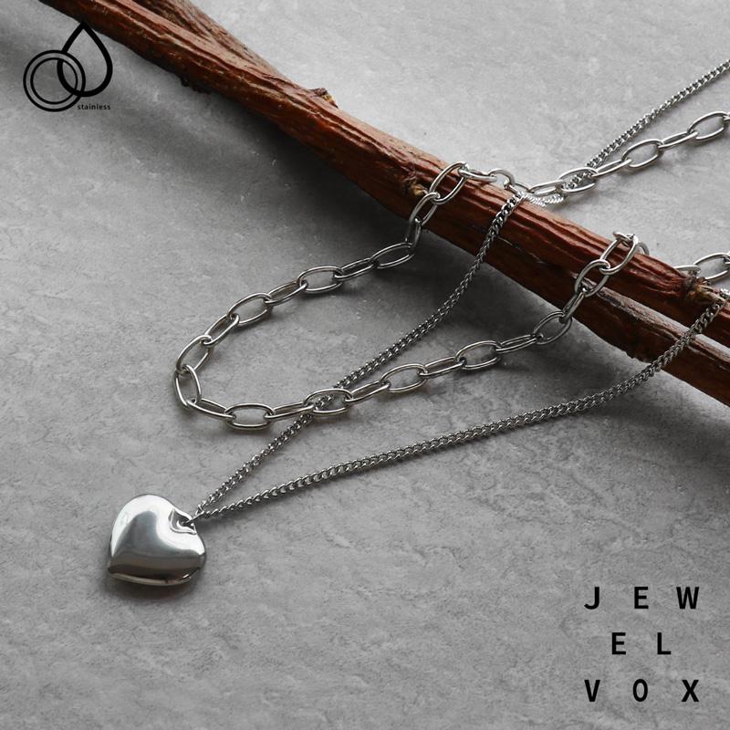 金属不使用ネックレス大量セット❤︎ Jewel VOX ネックレス レディース ショート 2点セット ハート チェーン